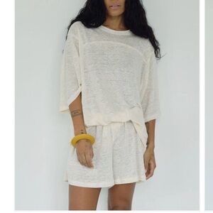 Boheme good cream Loungewear shorts linen new